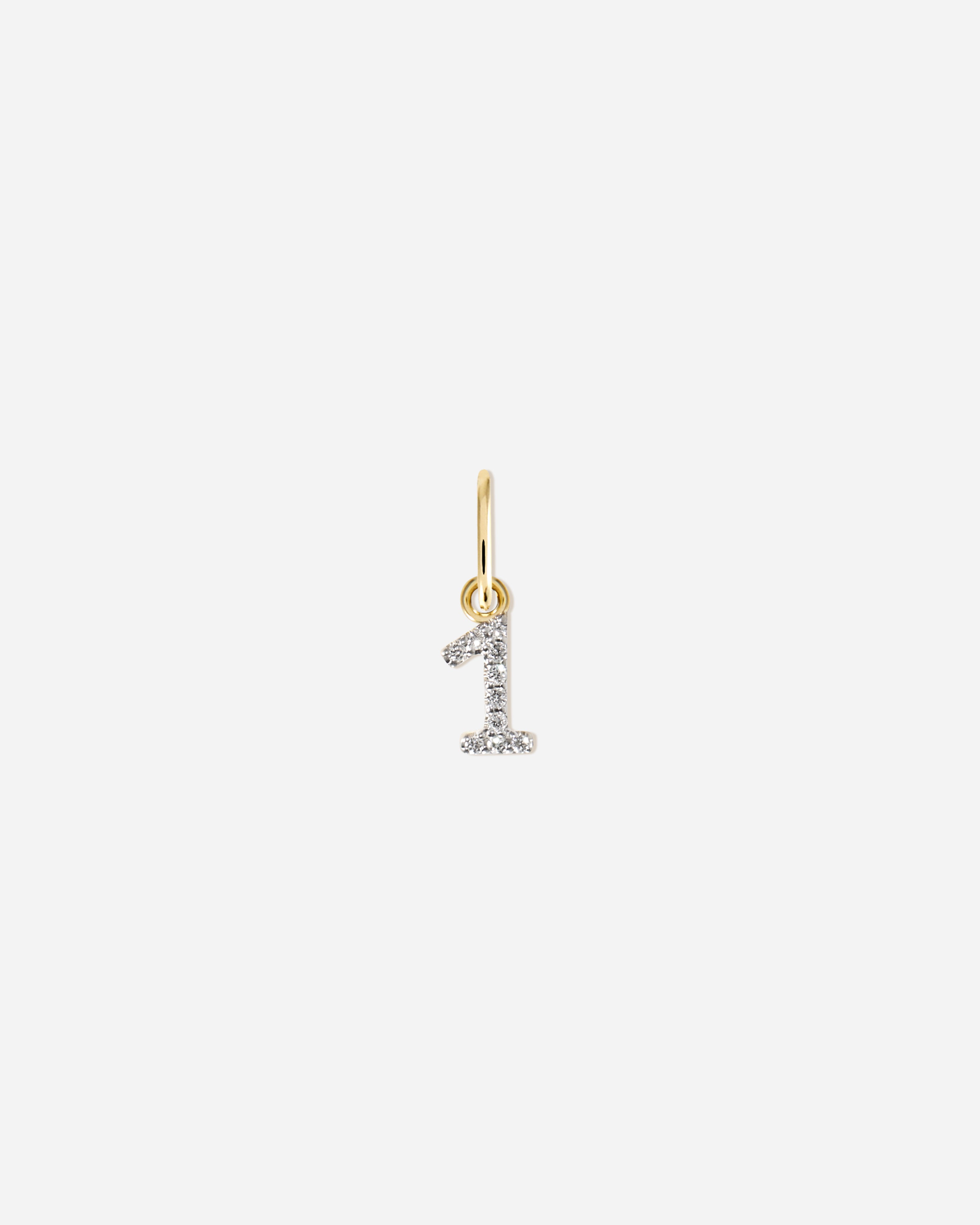 Lab-Grown Diamond Number Charm