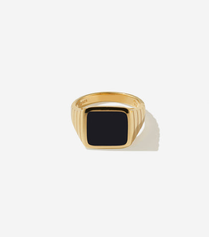 BRUNA The Label Ring 18k Gold Vermeil / 52 / Black Onyx Avino Onyx Ring