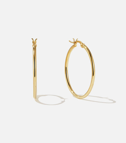 BRUNA The Label Earrings 18k Gold Vermeil / No Gems Calais Medium Hoops