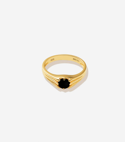 BRUNA The Label Ring 18k Gold Vermeil / 52 / Black Onyx Cap-Ferrat Onyx Ring