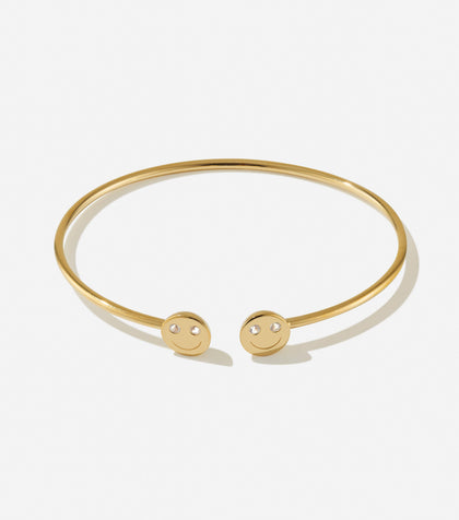 BRUNA The Label Bracelet Medium / 18k Gold Vermeil / Topaz Menton Bangle