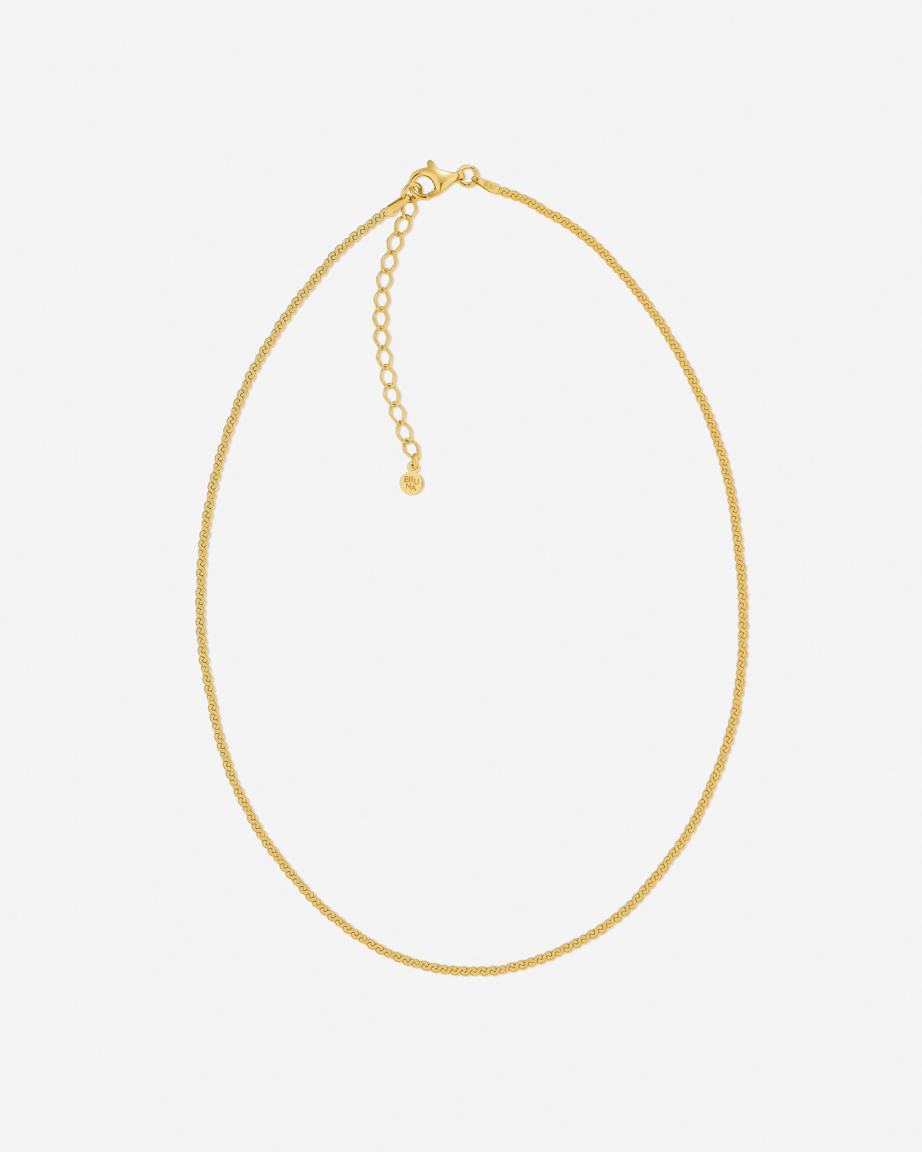 BRUNA The Label Necklace 18k Gold Vermeil / No Gems Modena Necklace