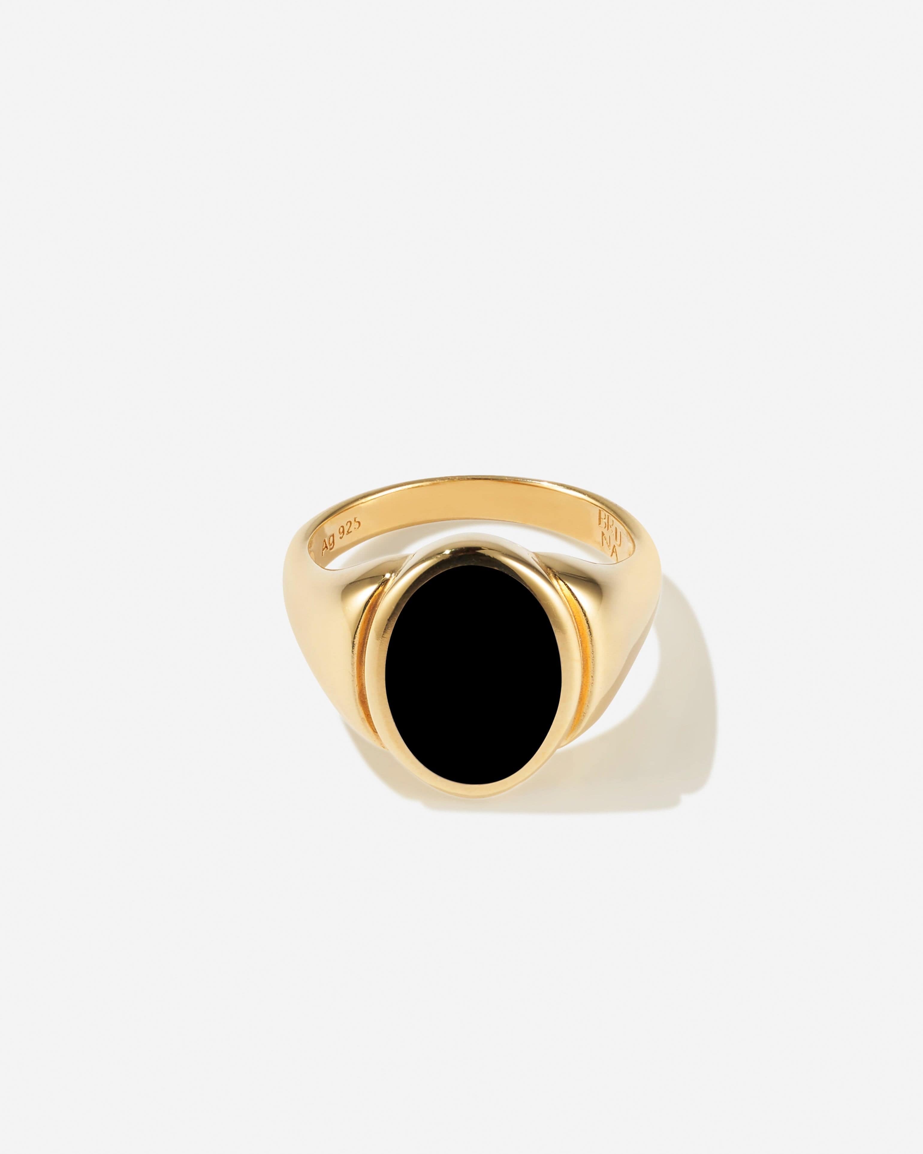 BRUNA The Label Ring 18k Gold Vermeil / 50 / Black Onyx Puglia Onyx Ring
