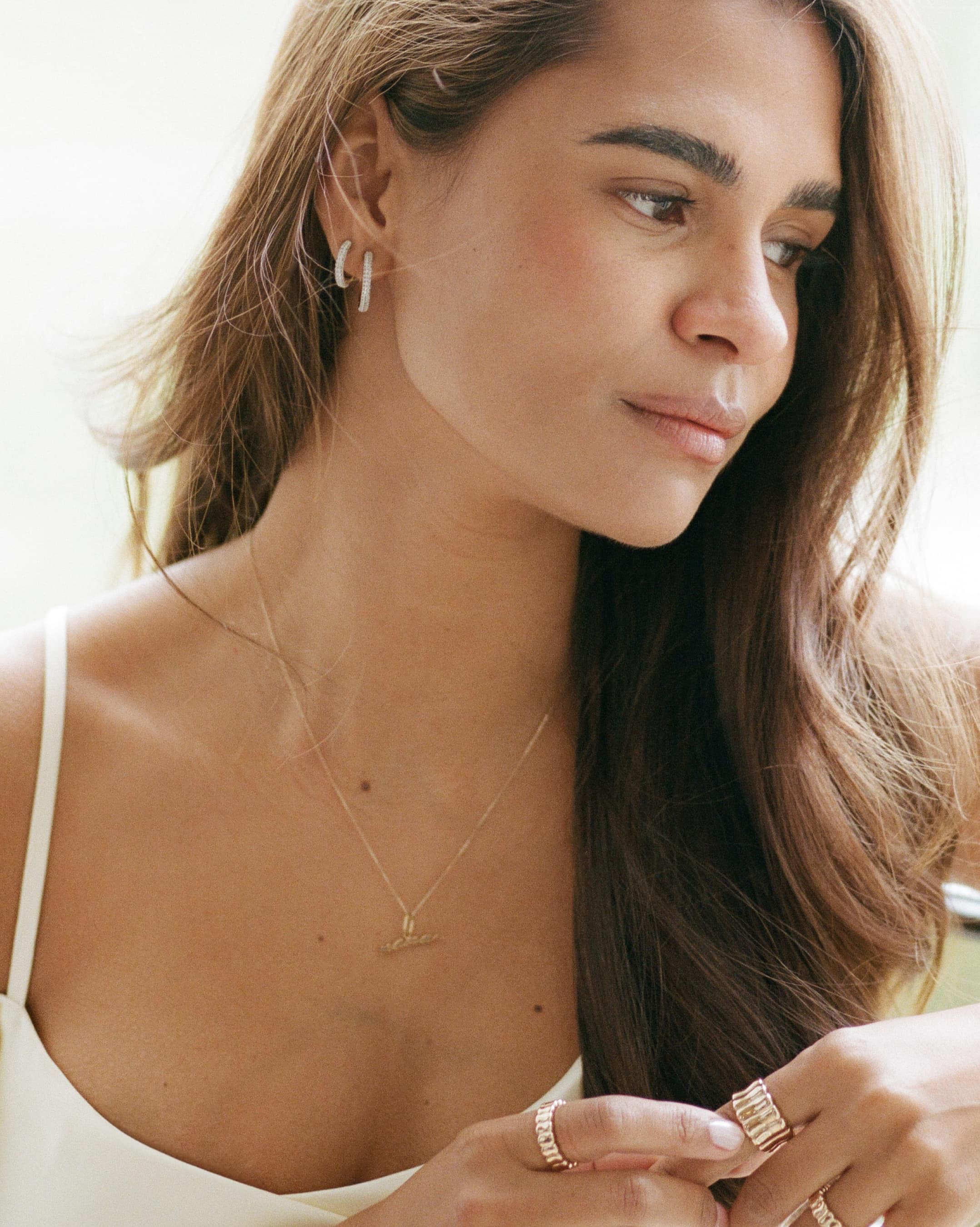 Aura Medium Hoops
