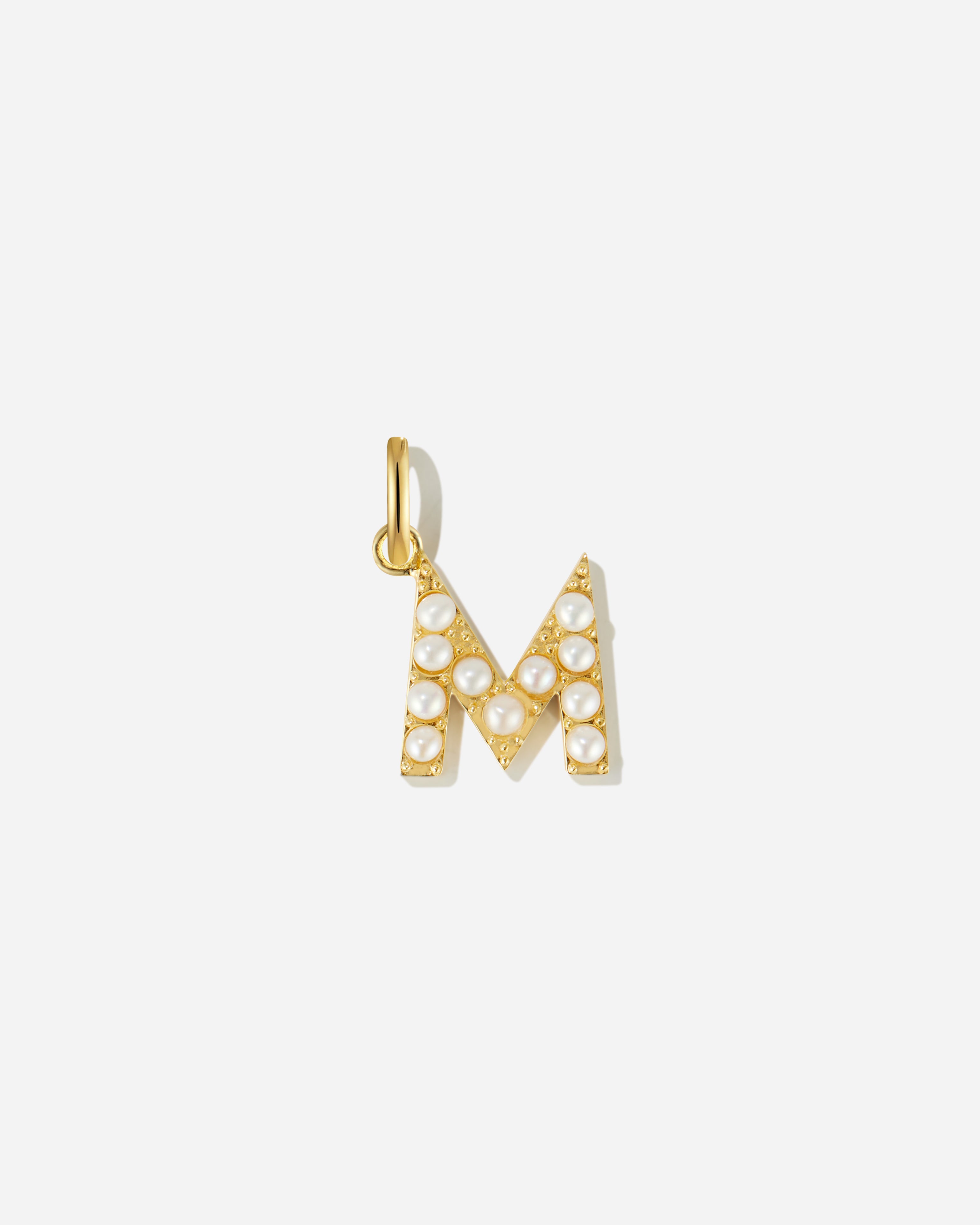 Pearl Letter Charm