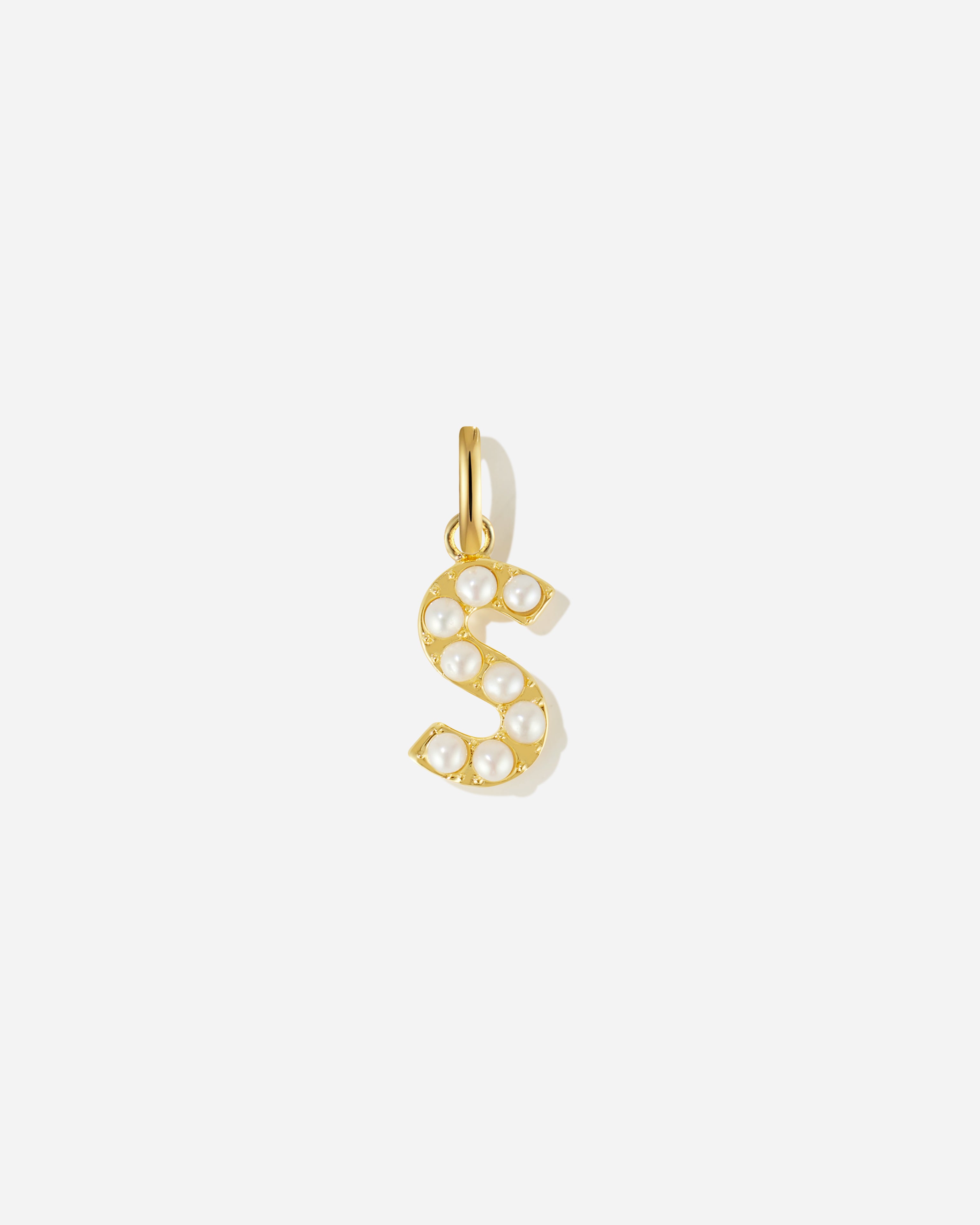 Pearl Letter Charm
