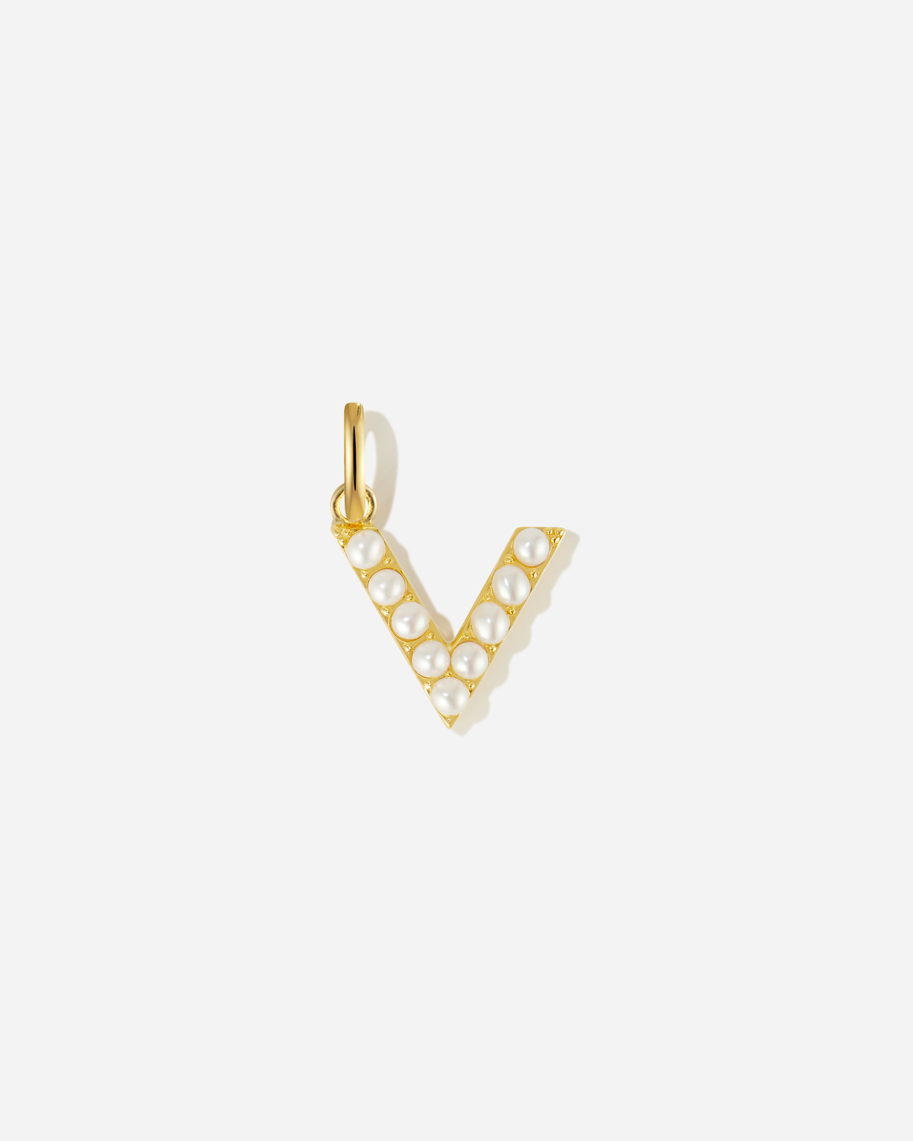 Pearl Letter Charm