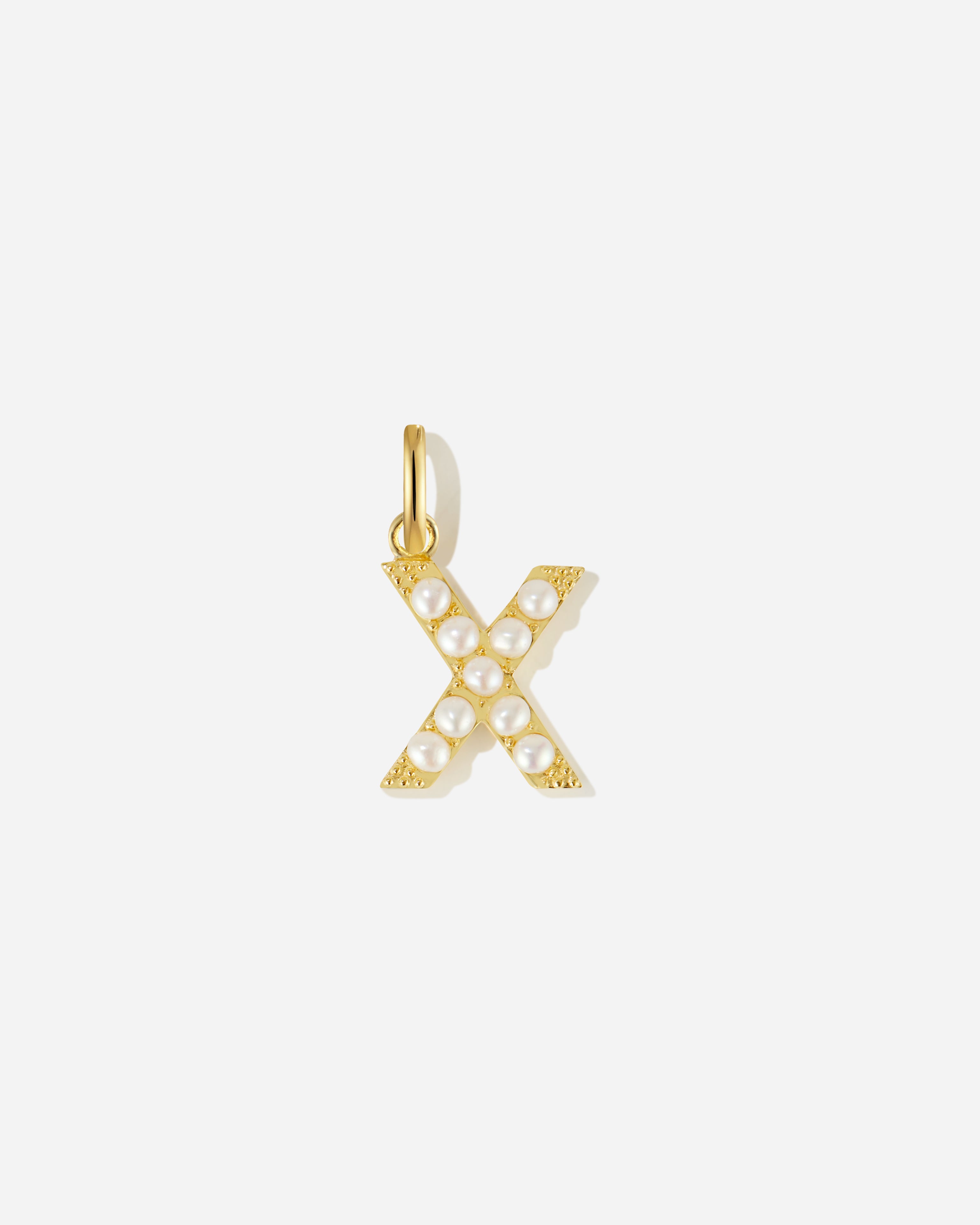 Pearl Letter Charm