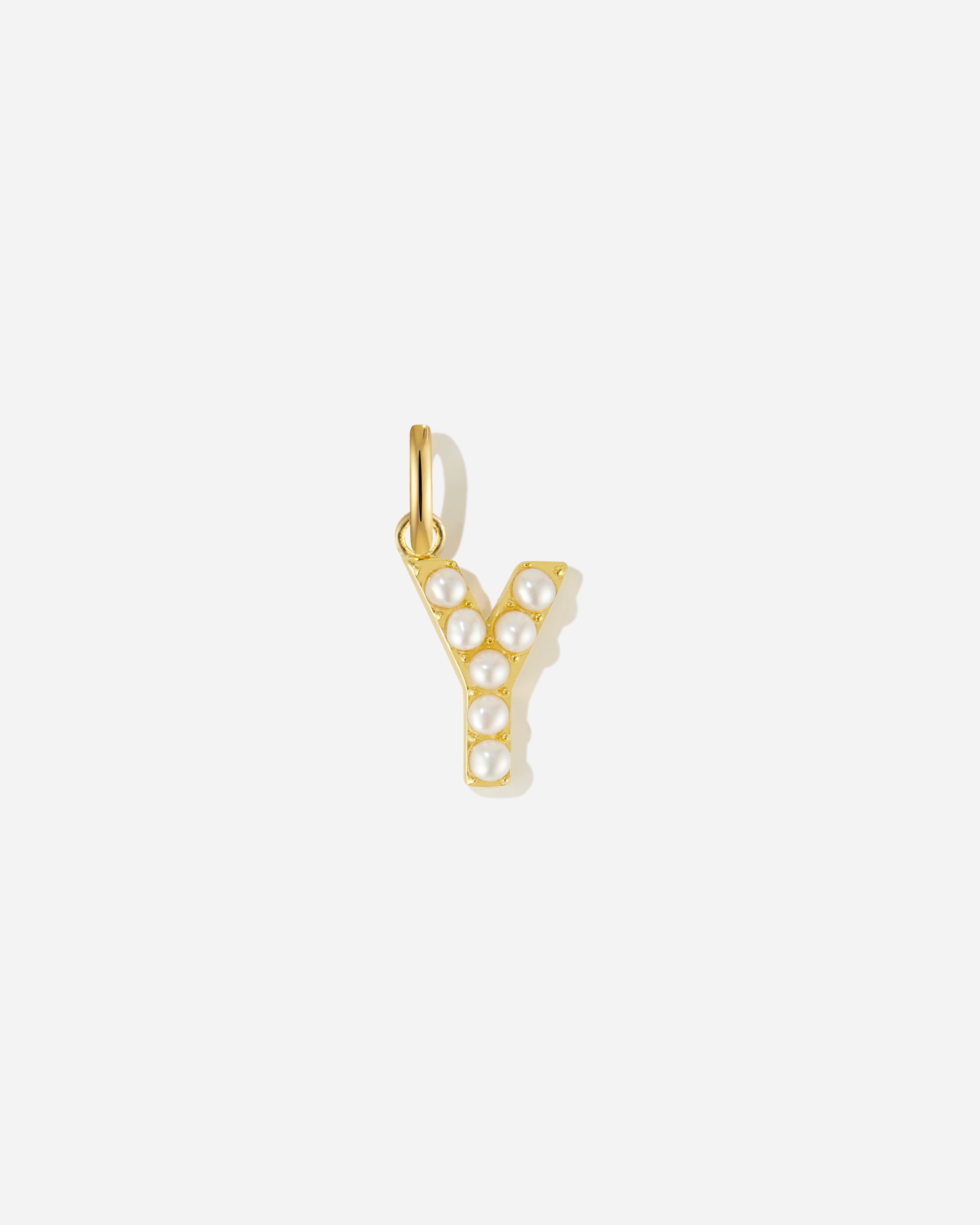 Pearl Letter Charm