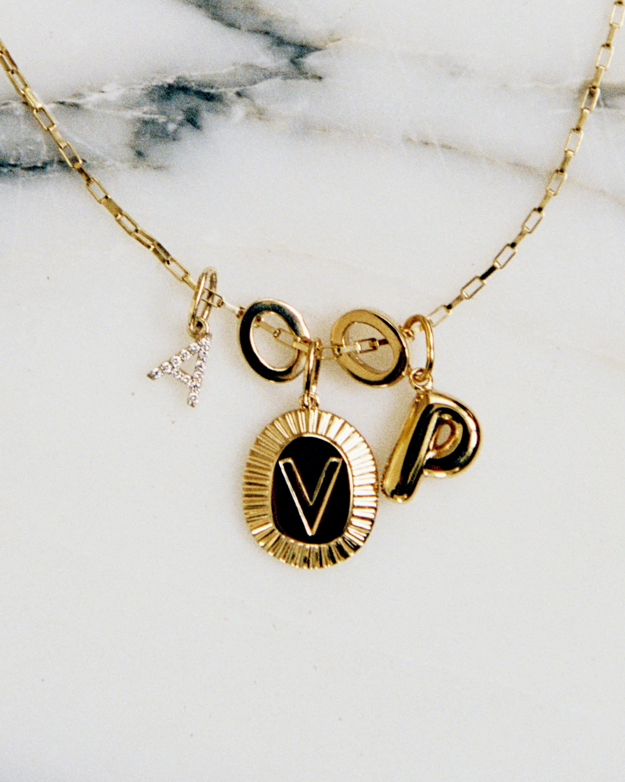 Coin Letter Charm Set