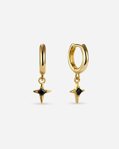 Aurore Onyx Mini Hoops