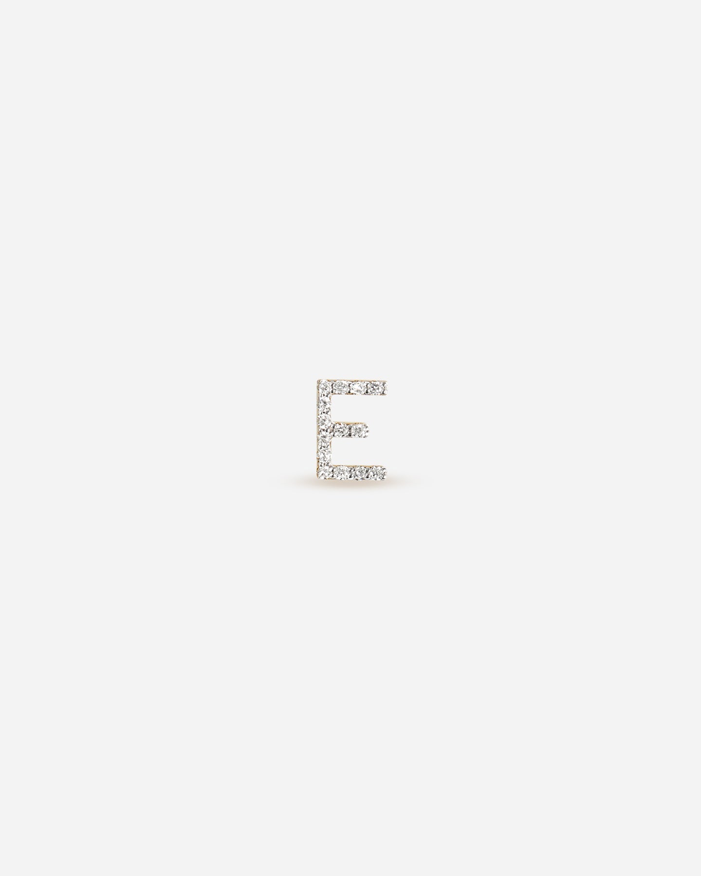 BRUNA The Label Earrings E / 14k Massivgold / Laborgezüchtete Diamanten Lab-Grown Diamond Letter Stud