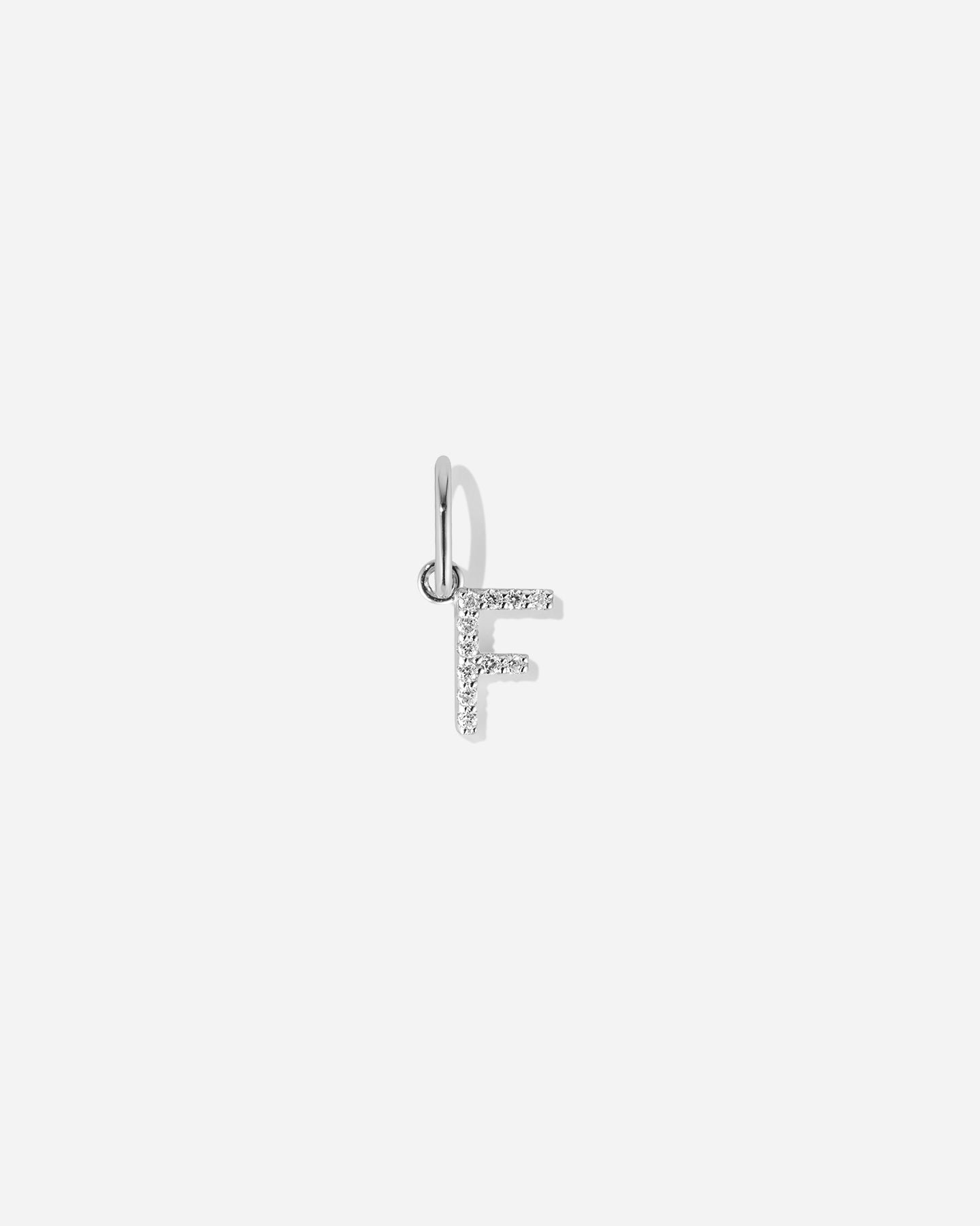 BRUNA The Label Charm F / 14k Weißgold / Laborgezüchtete Diamanten Lab-Grown Diamond Letter Charm