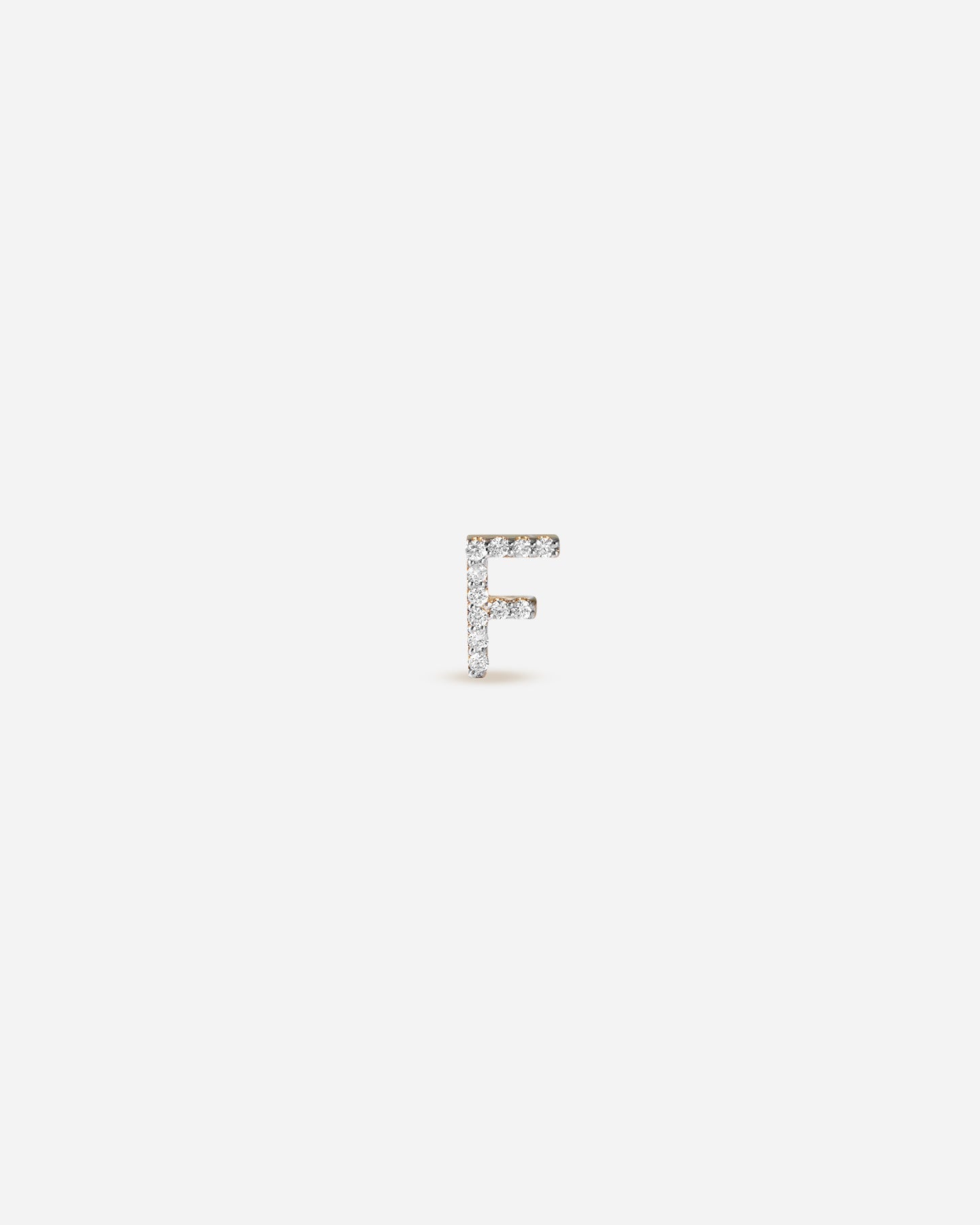 BRUNA The Label Earrings F / 14k Massivgold / Laborgezüchtete Diamanten Lab-Grown Diamond Letter Stud