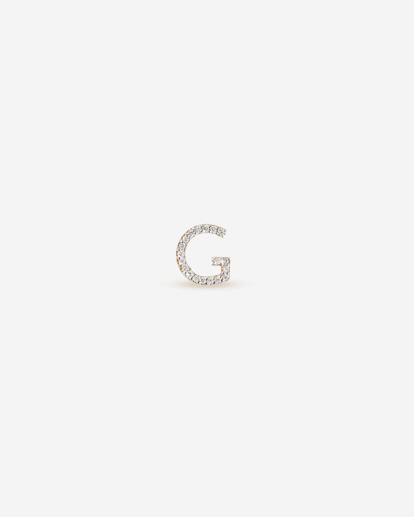 BRUNA The Label Earrings G / 14k Massivgold / Laborgezüchtete Diamanten Lab-Grown Diamond Letter Stud