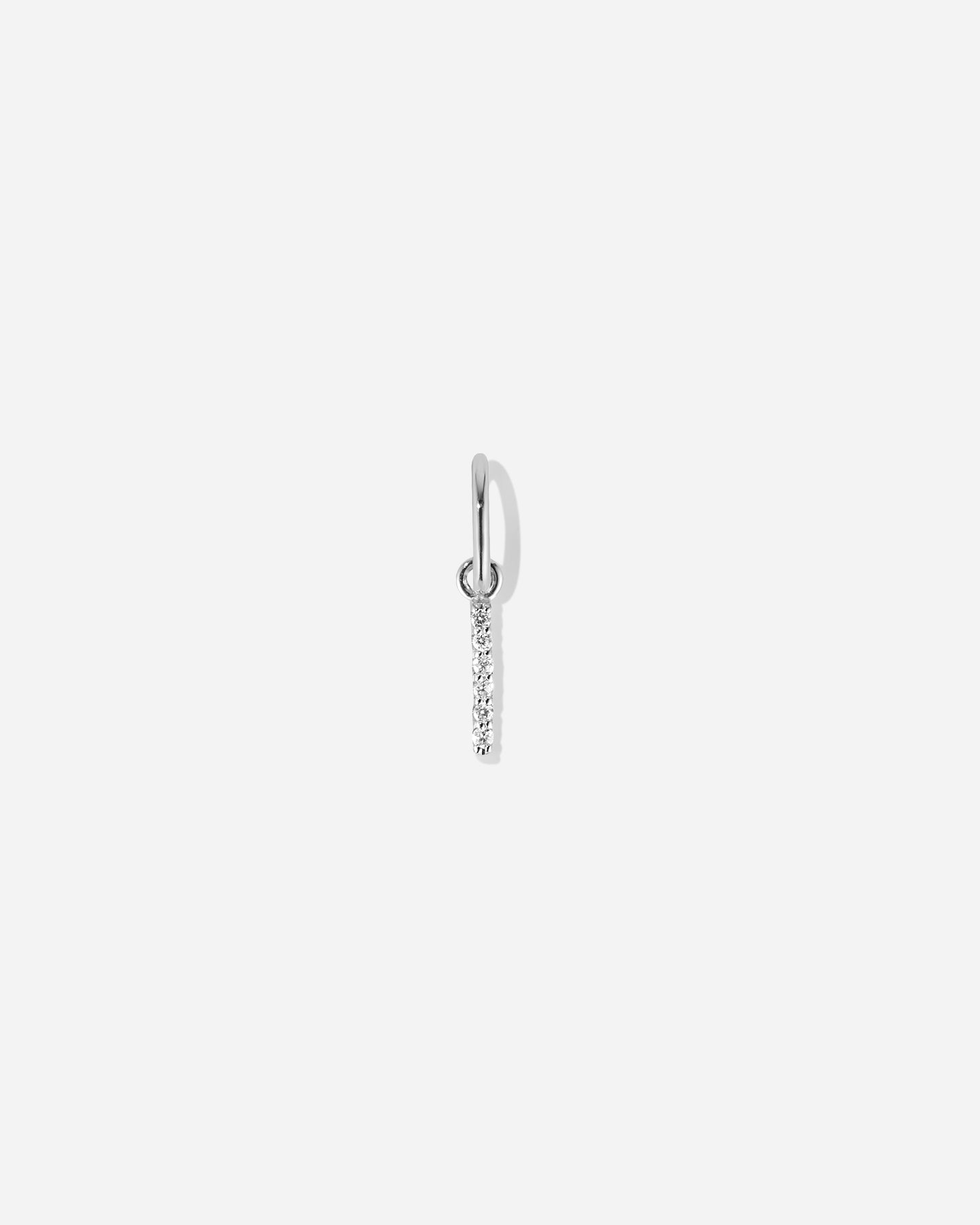 BRUNA The Label Charm I / 14k Weißgold / Laborgezüchtete Diamanten Lab-Grown Diamond Letter Charm