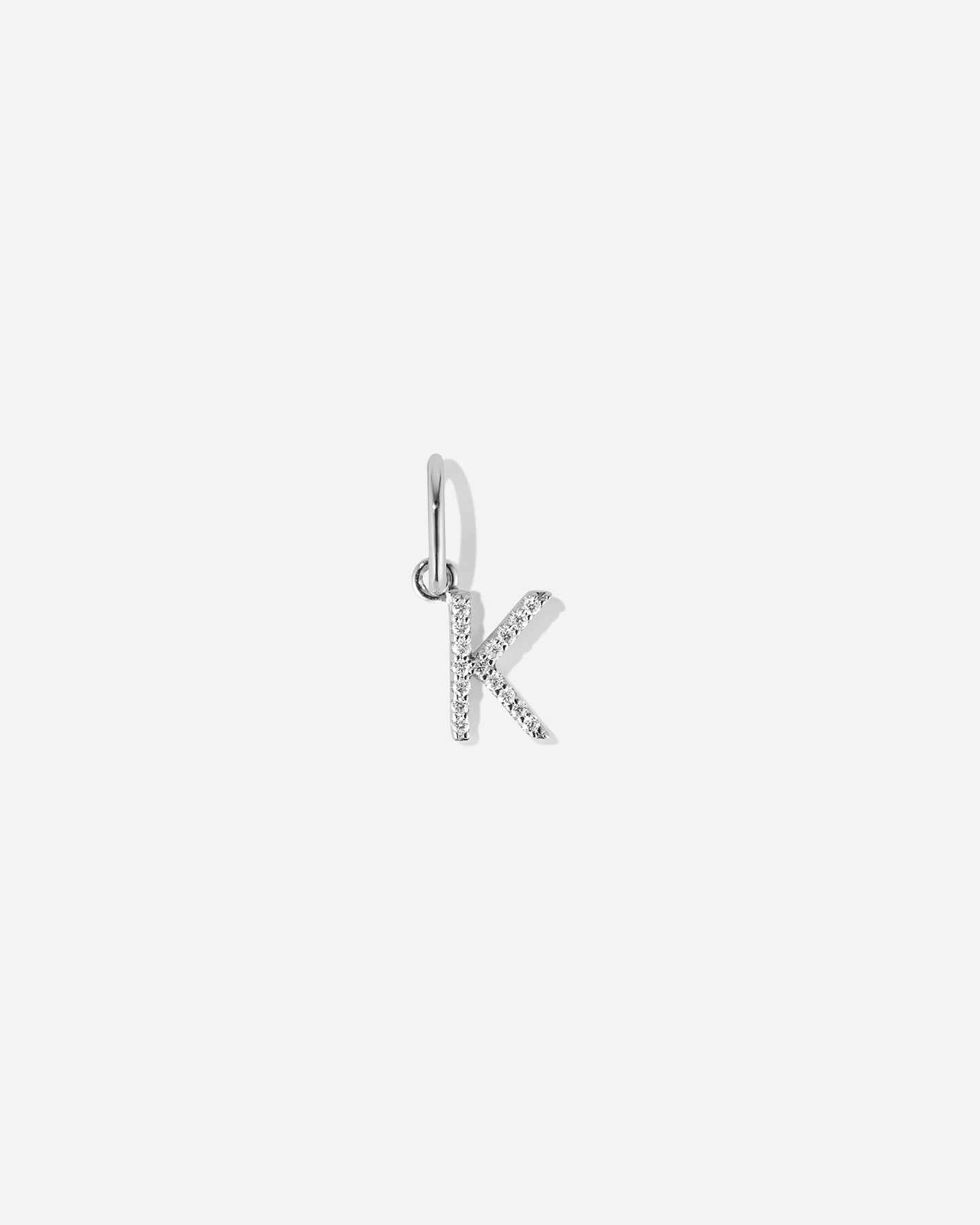 BRUNA The Label Charm K / 14k Weißgold / Laborgezüchtete Diamanten Lab-Grown Diamond Letter Charm
