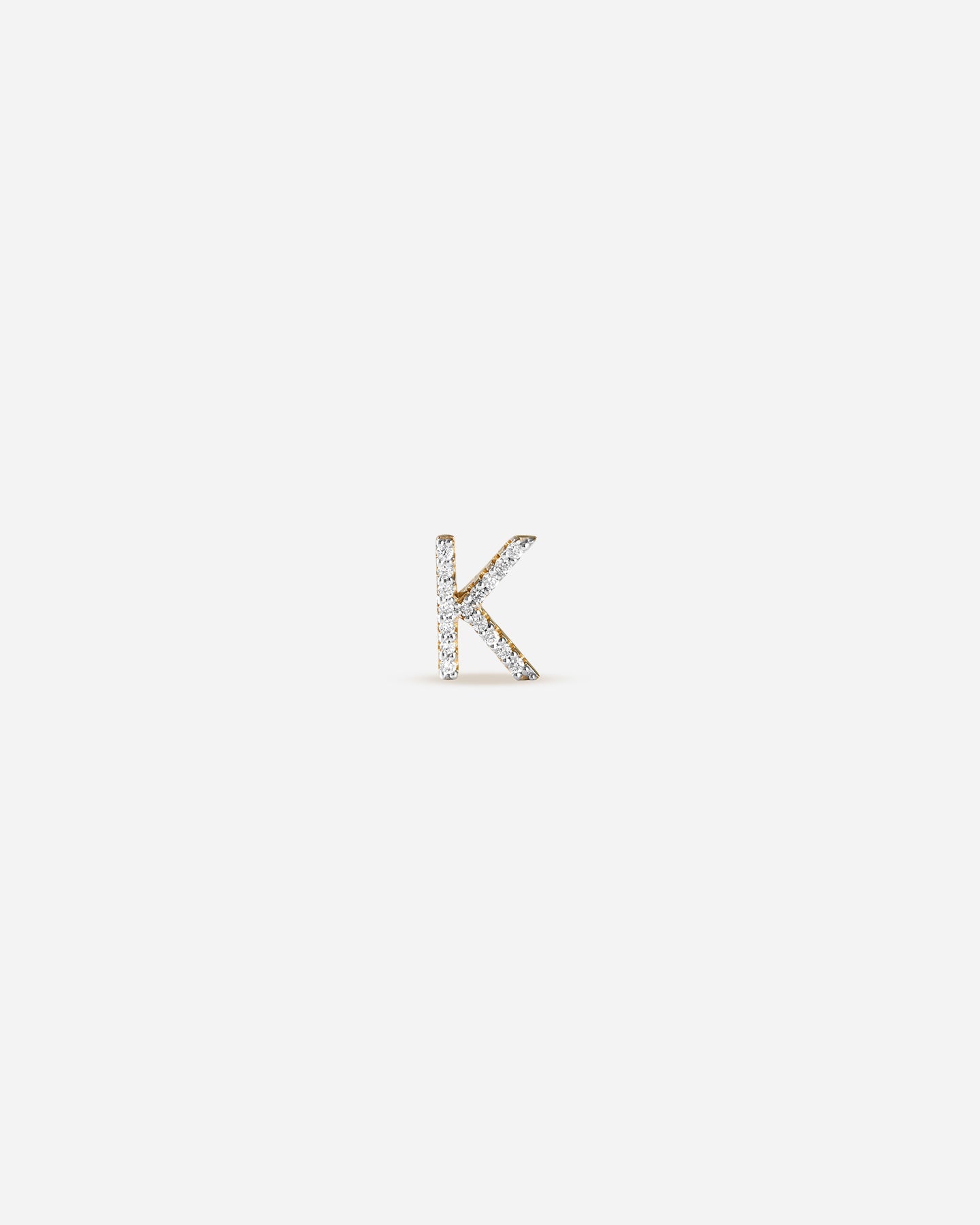 BRUNA The Label Earrings K / 14k Massivgold / Laborgezüchtete Diamanten Lab-Grown Diamond Letter Stud