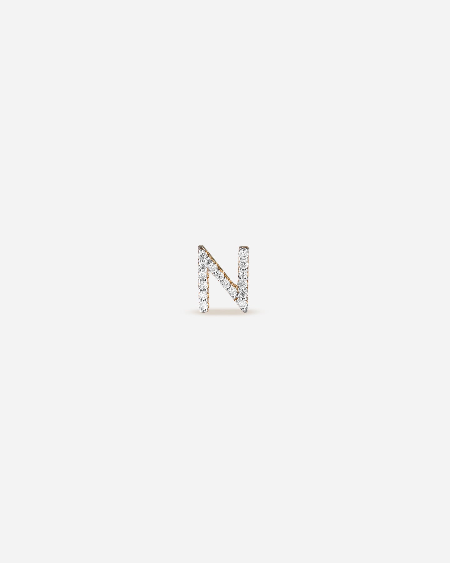 BRUNA The Label Earrings N / 14k Massivgold / Laborgezüchtete Diamanten Lab-Grown Diamond Letter Stud