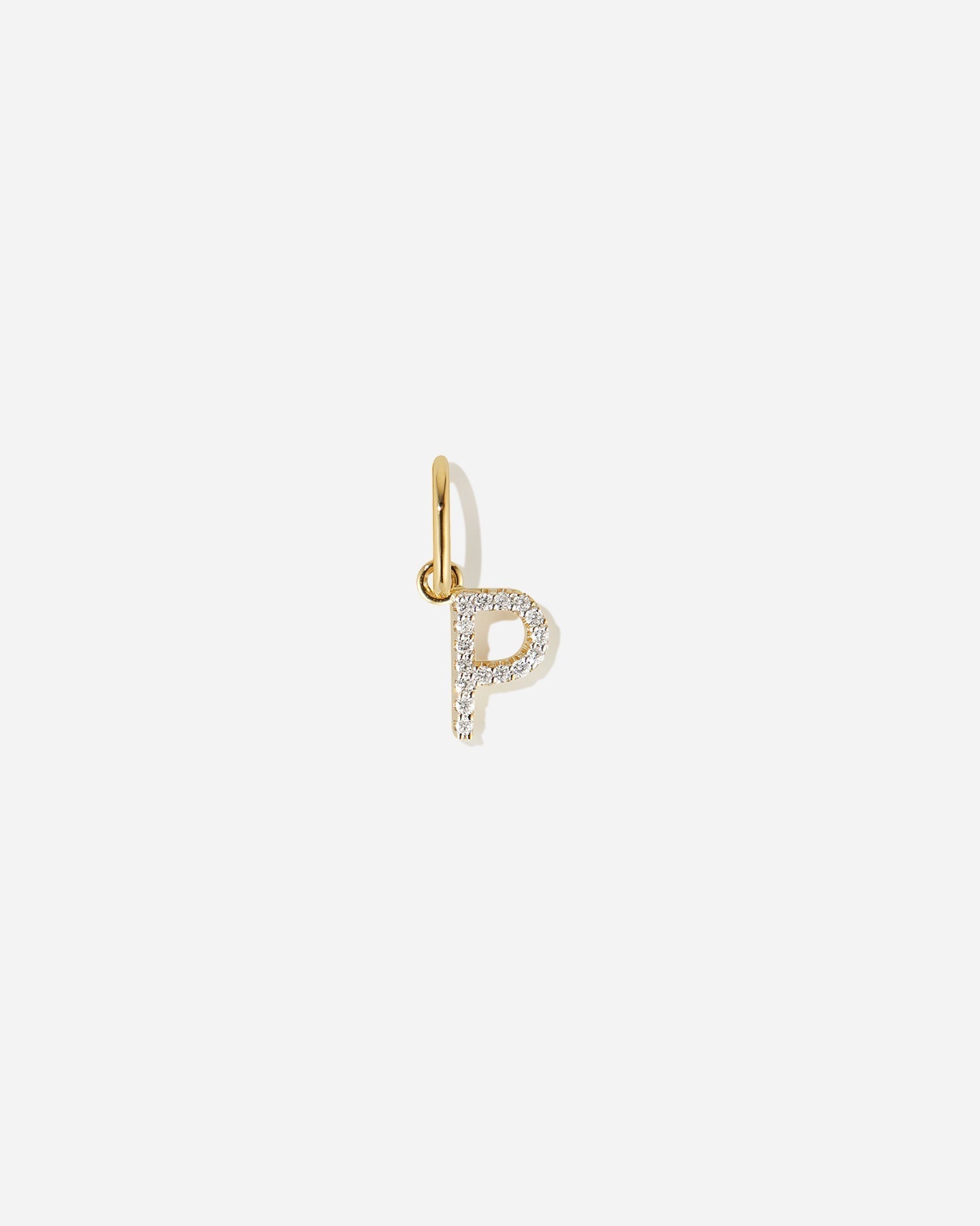 BRUNA The Label Charm P / 14k Massivgold / Laborgezüchtete Diamanten Lab-Grown Diamond Letter Charm