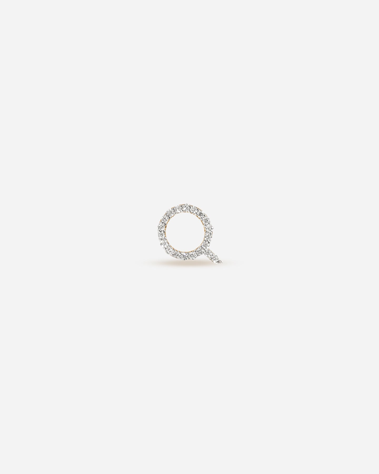 BRUNA The Label Earrings Q / 14k Massivgold / Laborgezüchtete Diamanten Lab-Grown Diamond Letter Stud