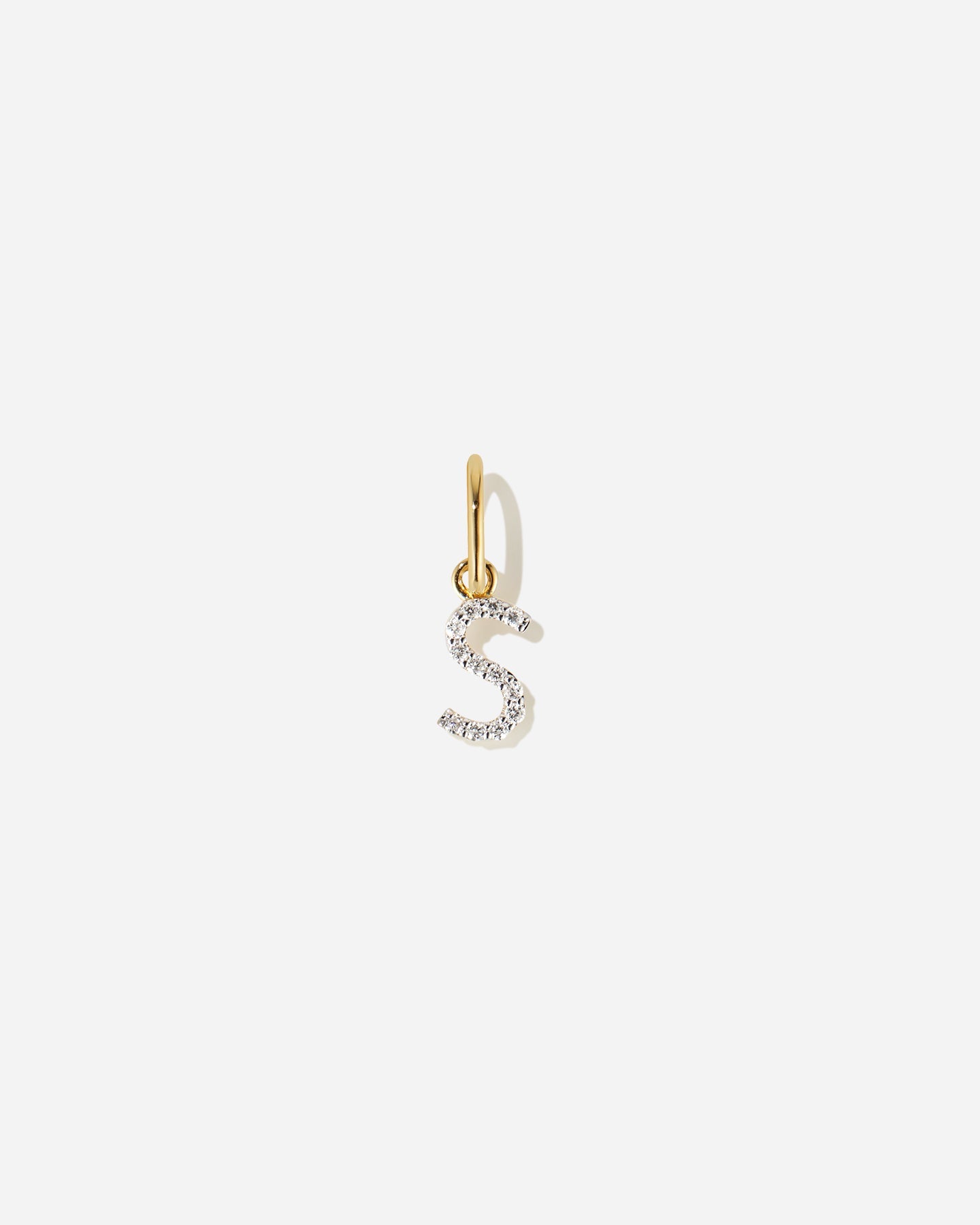 BRUNA The Label Charm S / 14k Massivgold / Laborgezüchtete Diamanten Lab-Grown Diamond Letter Charm