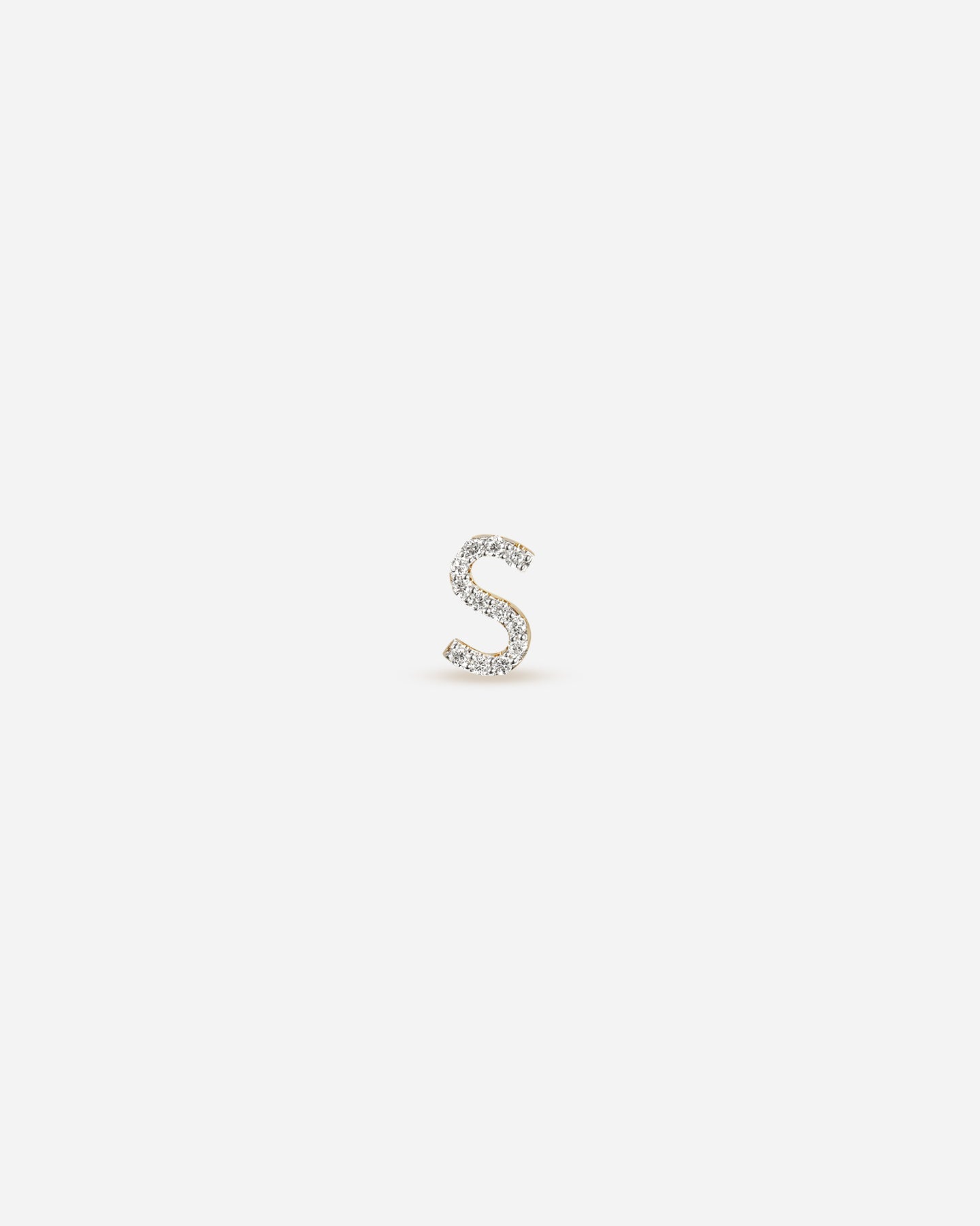 BRUNA The Label Earrings S / 14k Massivgold / Laborgezüchtete Diamanten Lab-Grown Diamond Letter Stud