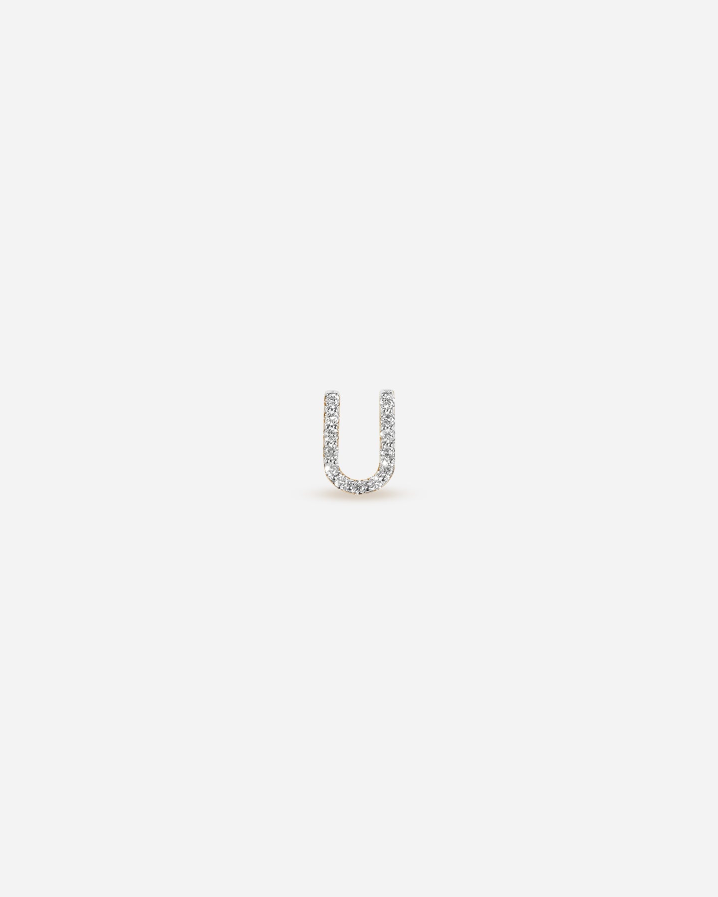 BRUNA The Label Earrings U / 14k Massivgold / Laborgezüchtete Diamanten Lab-Grown Diamond Letter Stud