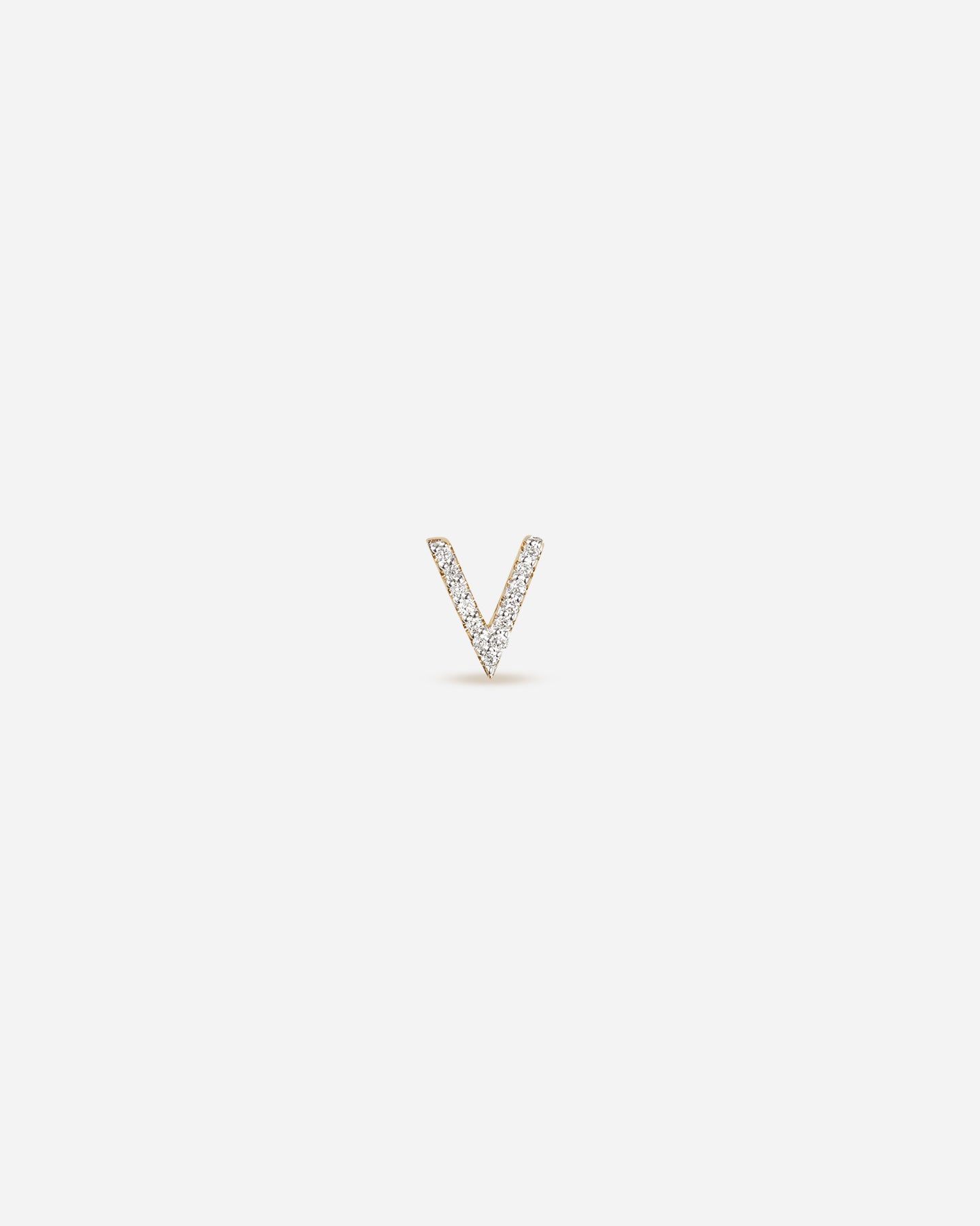 BRUNA The Label Earrings V / 14k Massivgold / Laborgezüchtete Diamanten Lab-Grown Diamond Letter Stud