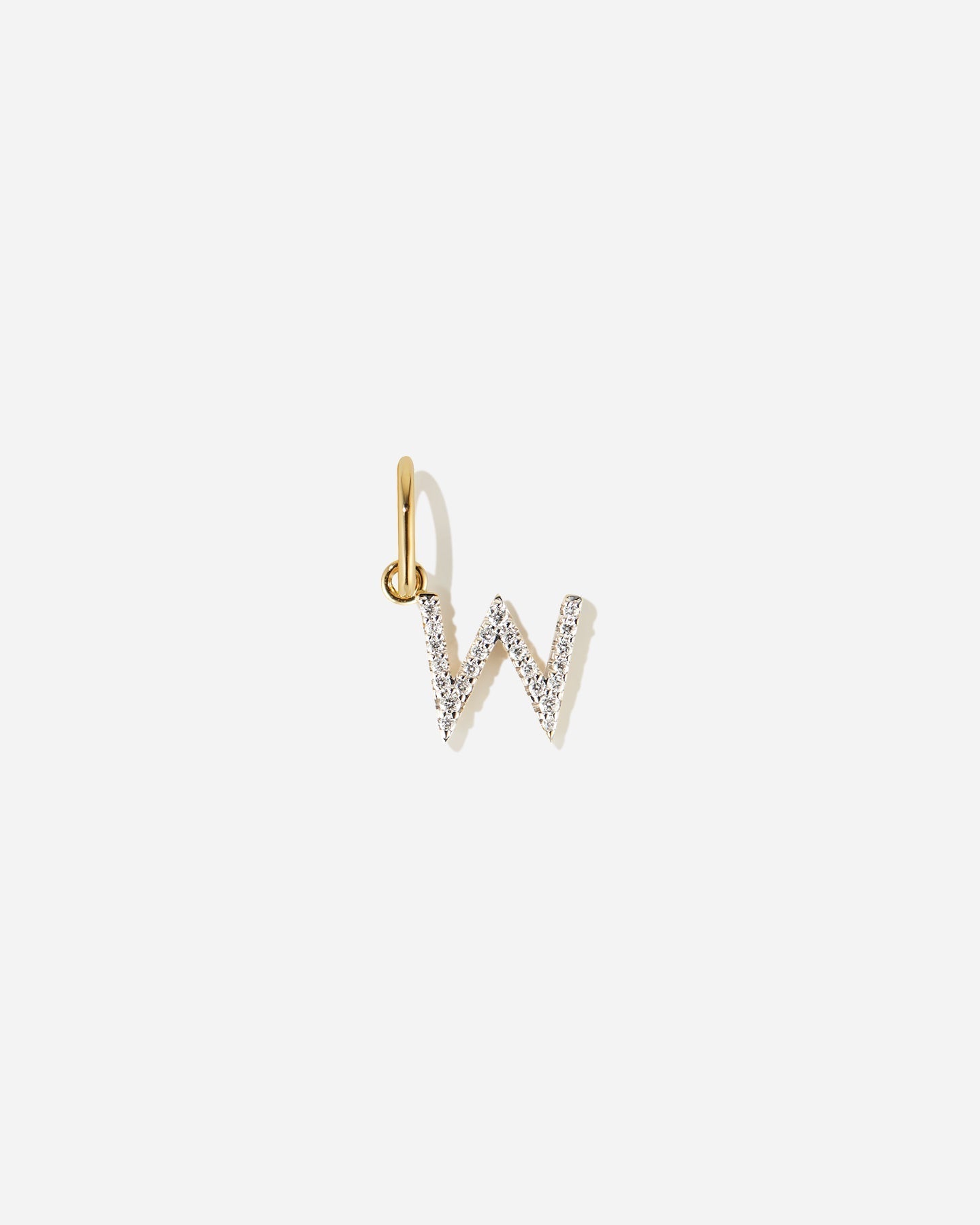 BRUNA The Label Charm W / 14k Massivgold / Laborgezüchtete Diamanten Lab-Grown Diamond Letter Charm