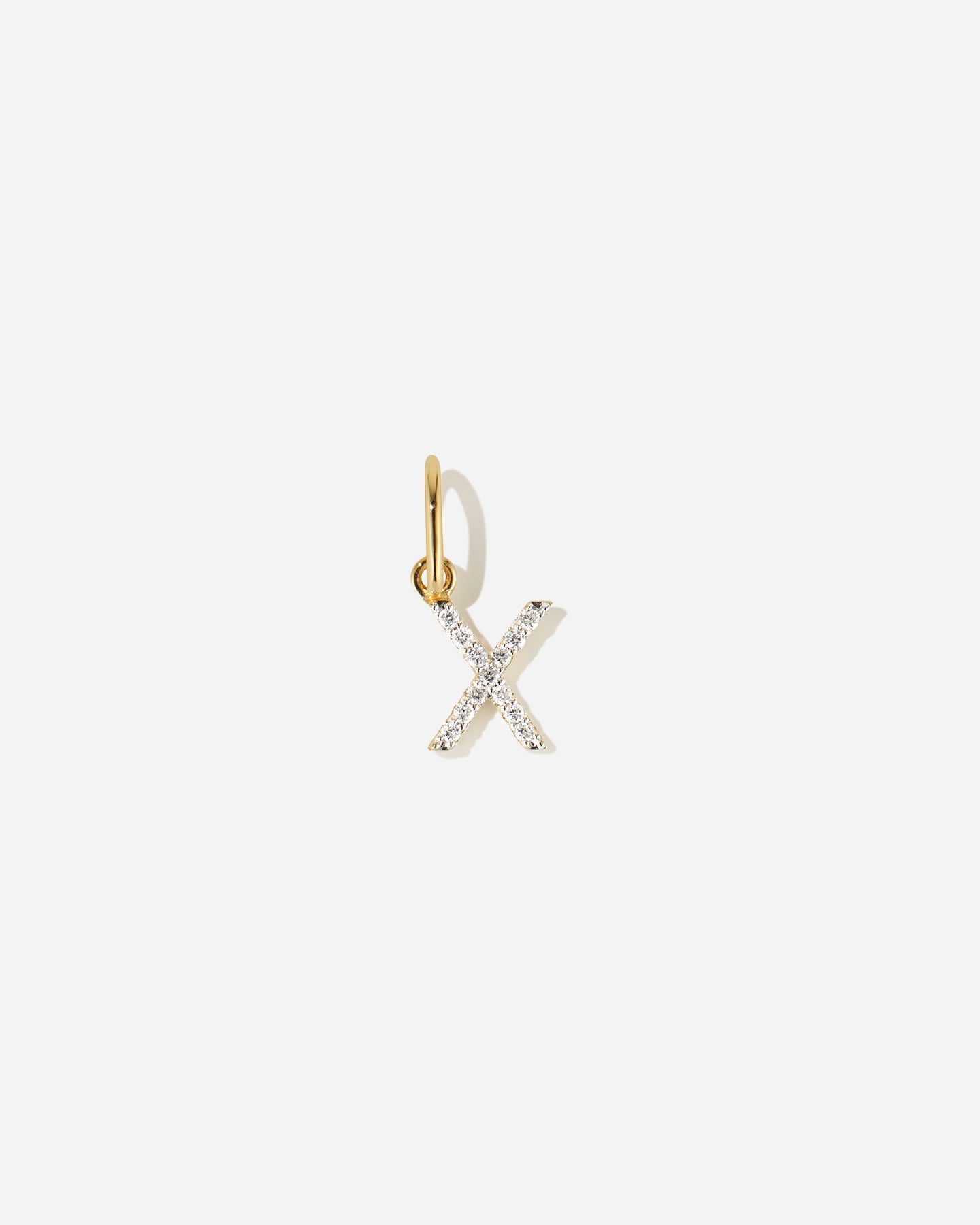 BRUNA The Label Charm X / 14k Massivgold / Laborgezüchtete Diamanten Lab-Grown Diamond Letter Charm
