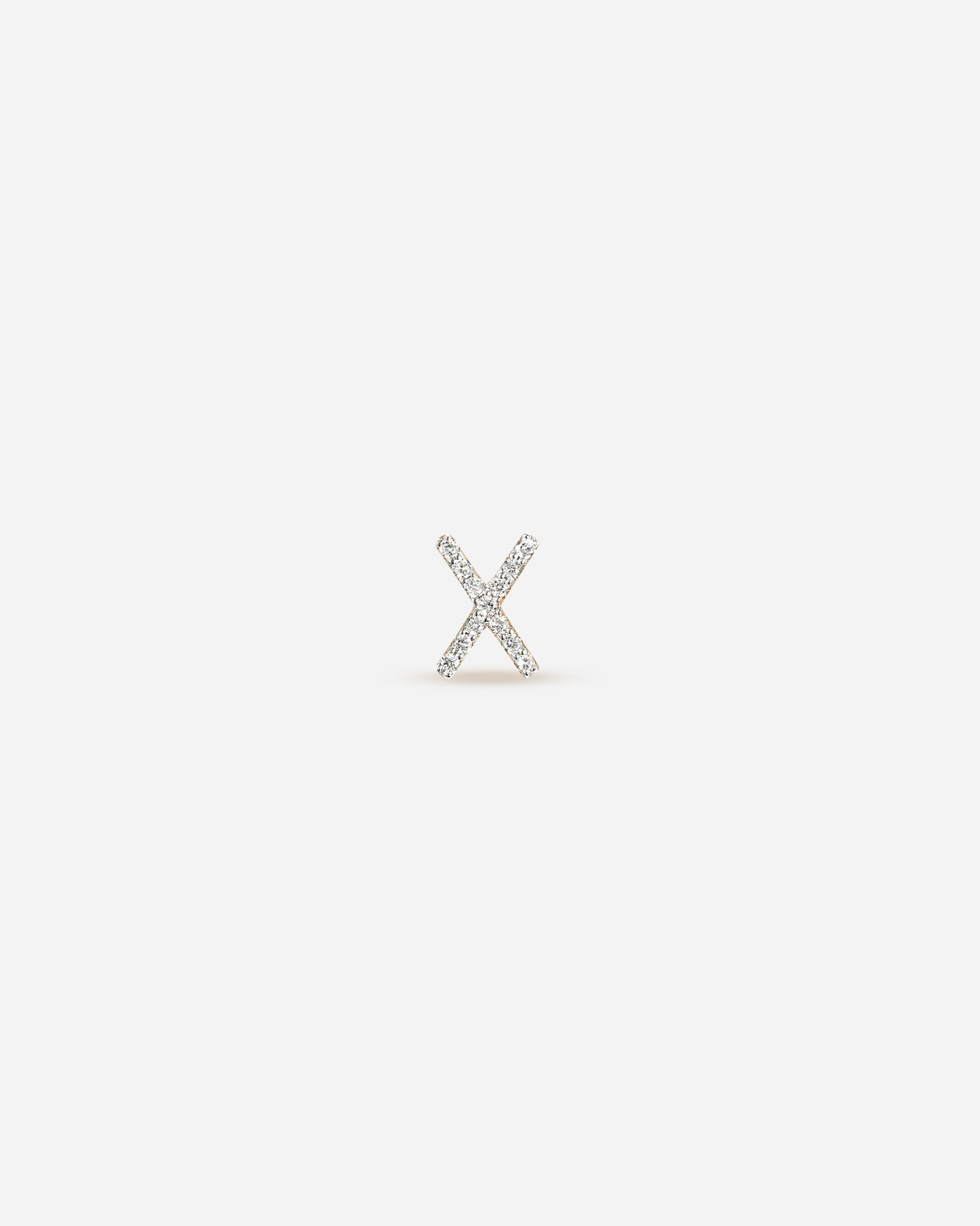 BRUNA The Label Earrings X / 14k Massivgold / Laborgezüchtete Diamanten Lab-Grown Diamond Letter Stud