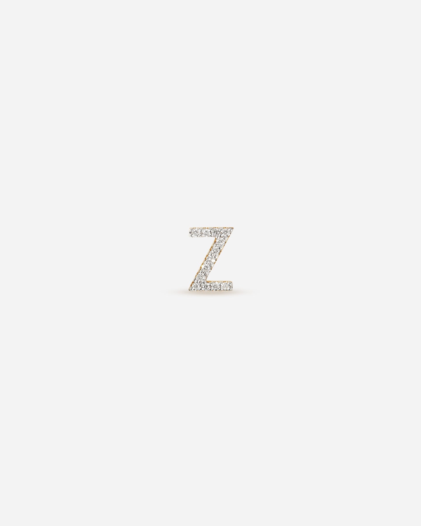 BRUNA The Label Earrings Z / 14k Massivgold / Laborgezüchtete Diamanten Lab-Grown Diamond Letter Stud