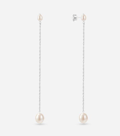 BRUNA The Label Earrings 925 Sterling Silber / Perlen Paloma Long Earrings