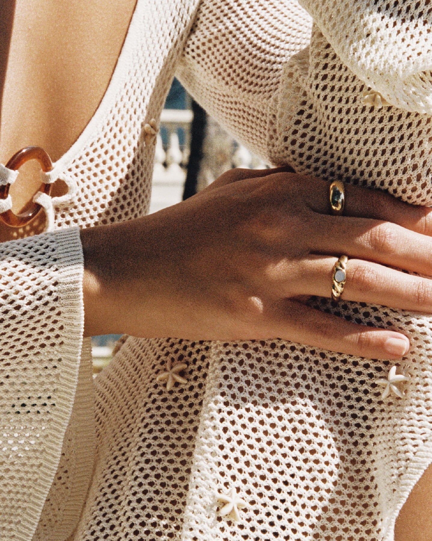BRUNA The Label Ring Peony 14k Gold Mini Ring