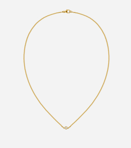 BRUNA The Label Necklace 14k Massivgold / Laborgezüchtete Diamanten Toulouse Necklace