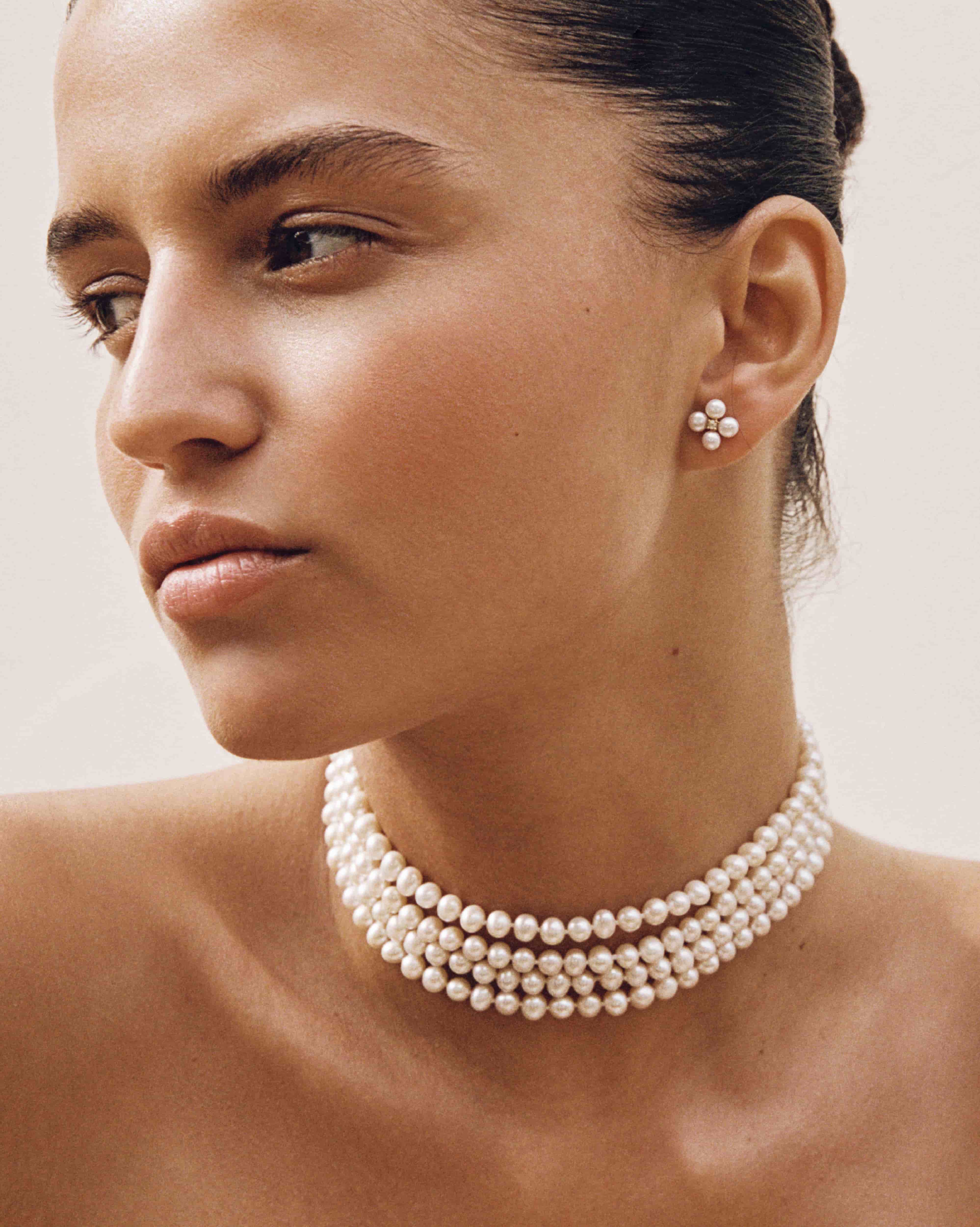 BRUNA The Label Necklace 18k Gold Vermeil / Perlen Valence Choker