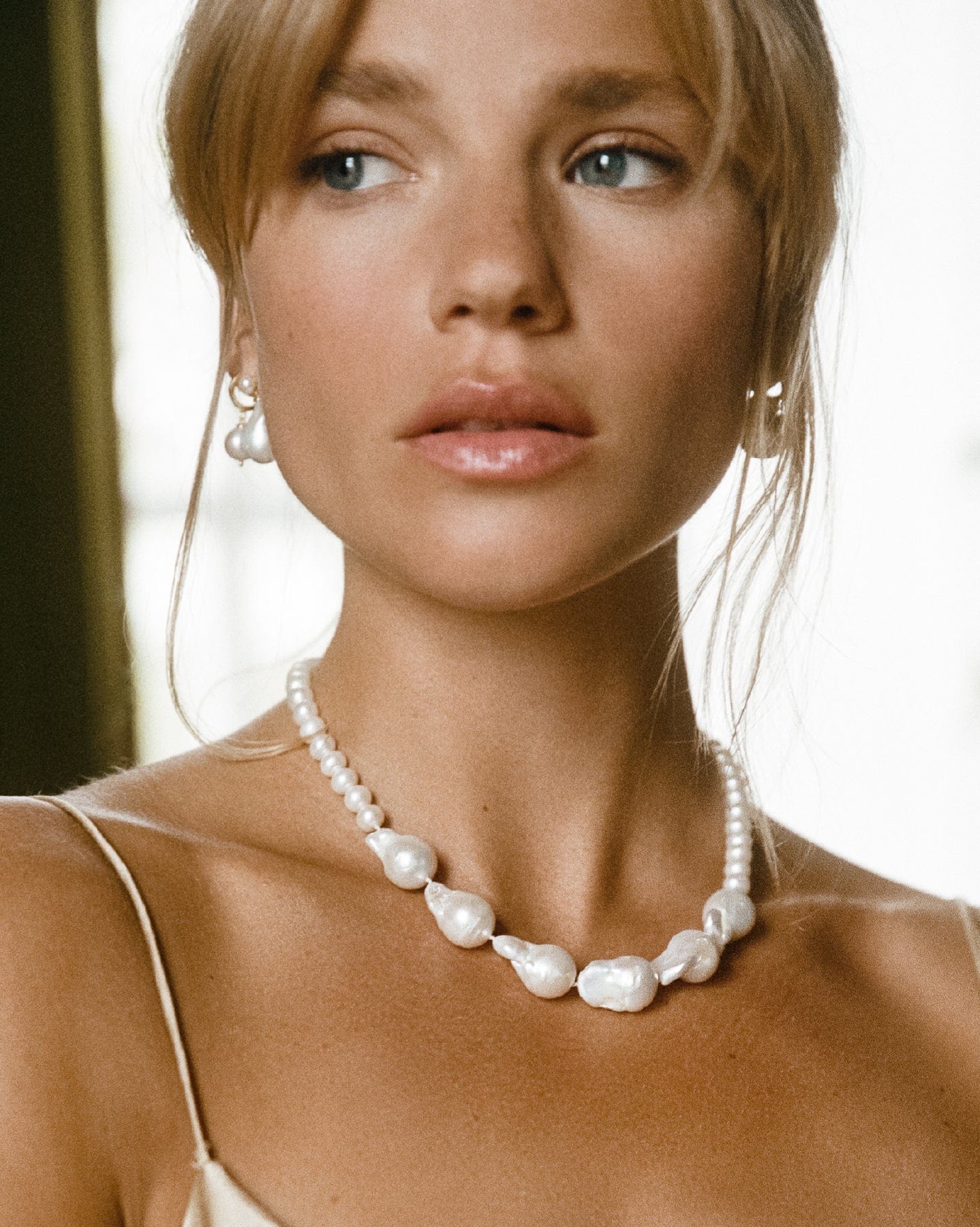 BRUNA The Label Necklace 18k Gold Vermeil / Perlen Champagne Necklace