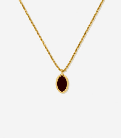 BRUNA The Label Necklace 18k Gold Vermeil / Black Onyx Como Onyx Necklace