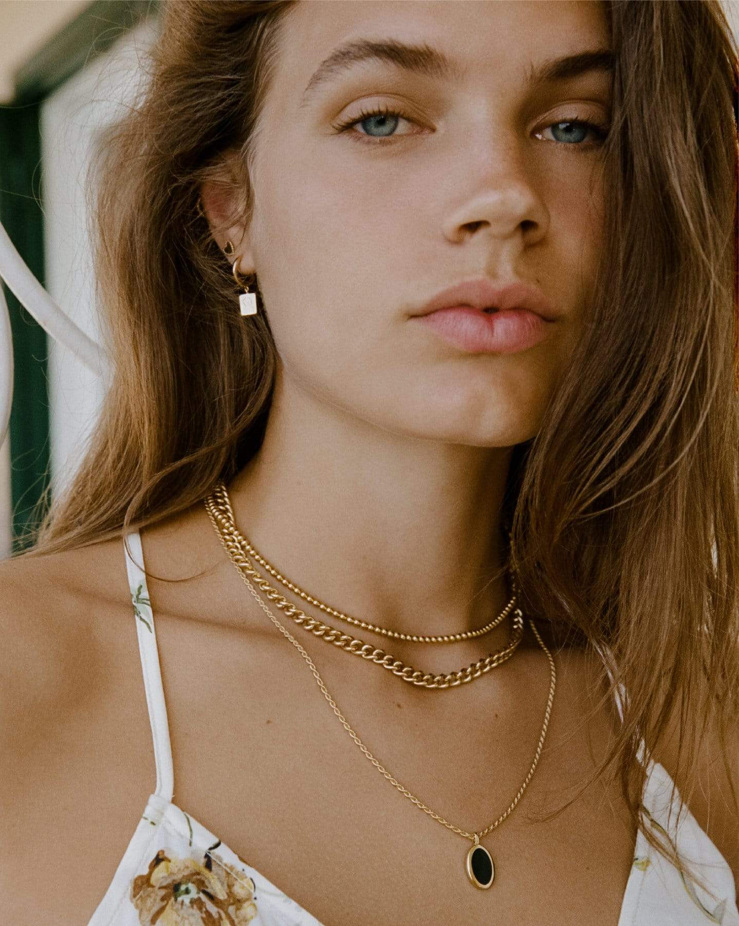 BRUNA The Label Necklace 18k Gold Vermeil / Black Onyx Como Onyx Necklace