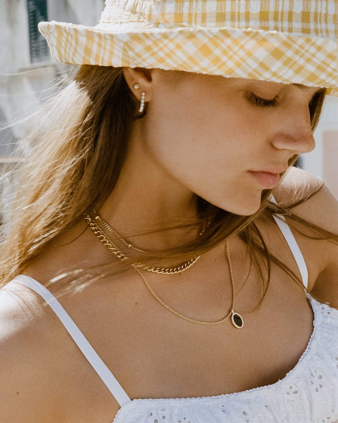 BRUNA The Label Necklace 18k Gold Vermeil / Black Onyx Como Onyx Necklace