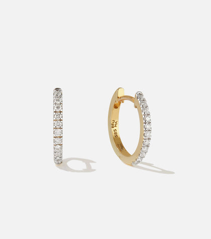 BRUNA The Label Earrings 14k Massivgold / Laborgezüchtete Diamanten Lumière Hoops
