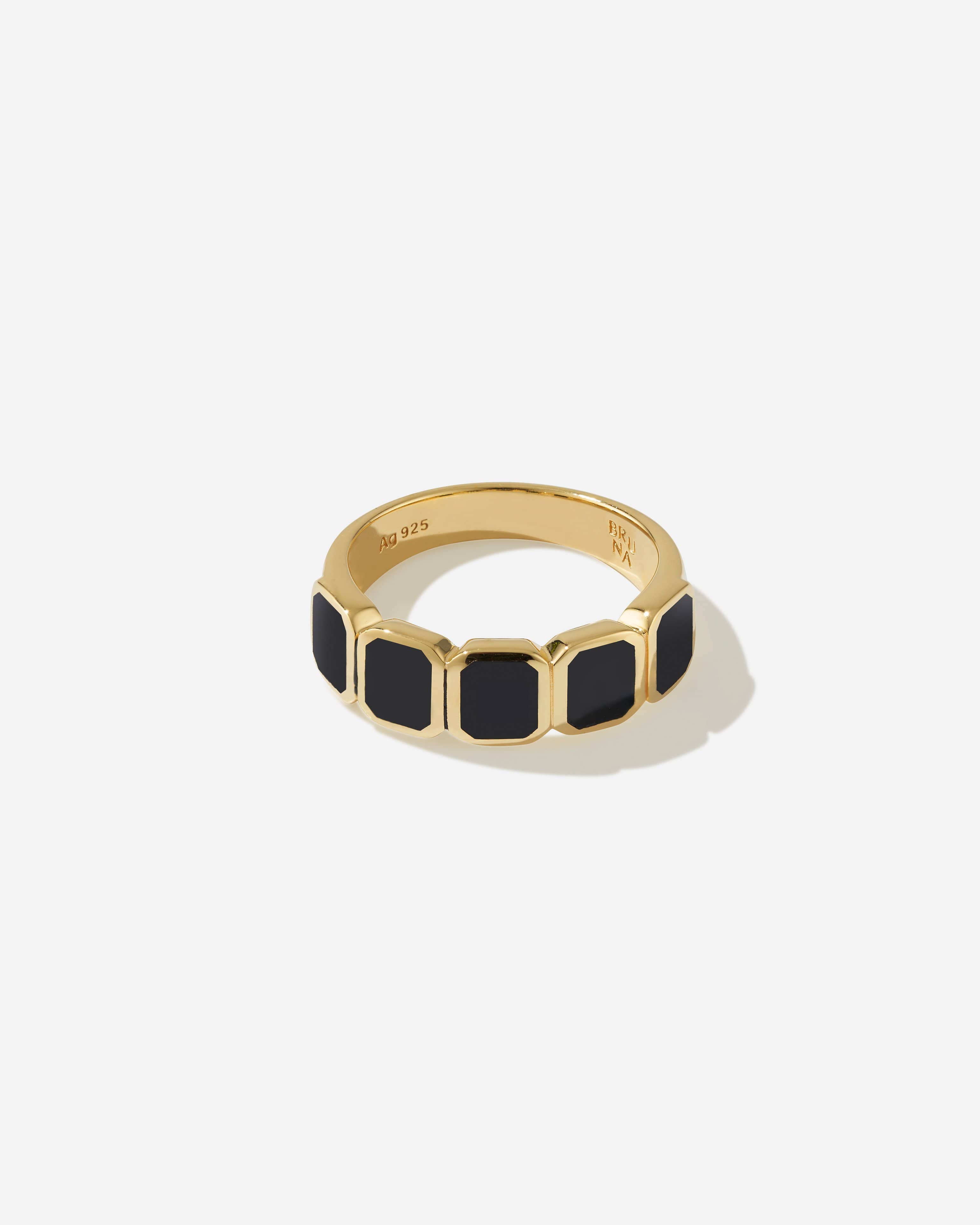 BRUNA The Label Ring 18k Gold Vermeil / 52 / Black Onyx Nerano Ring