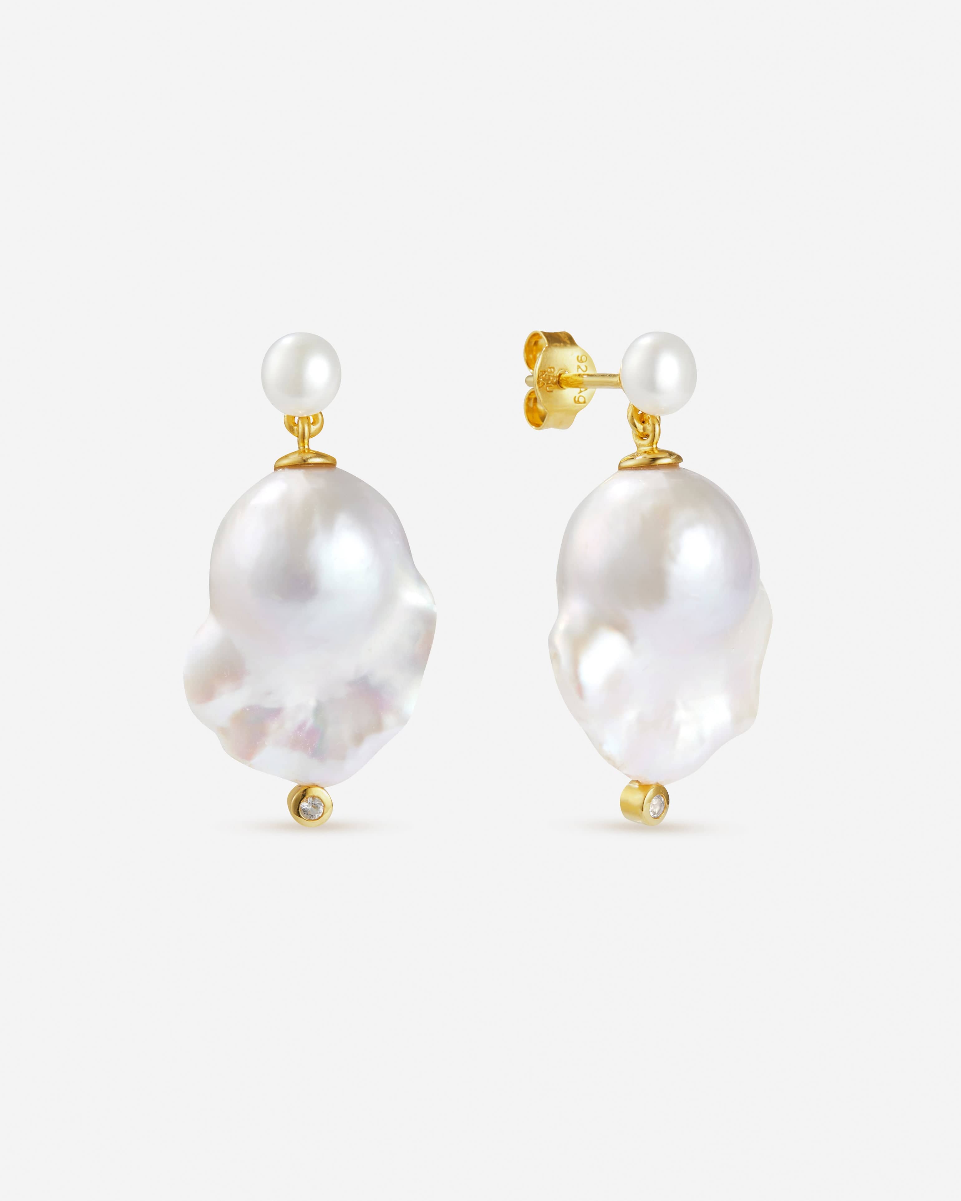 BRUNA The Label Earrings 18k Gold Vermeil / Perlen Pamplona Earrings